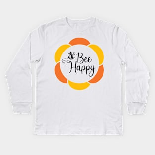 Bee happy Kids Long Sleeve T-Shirt